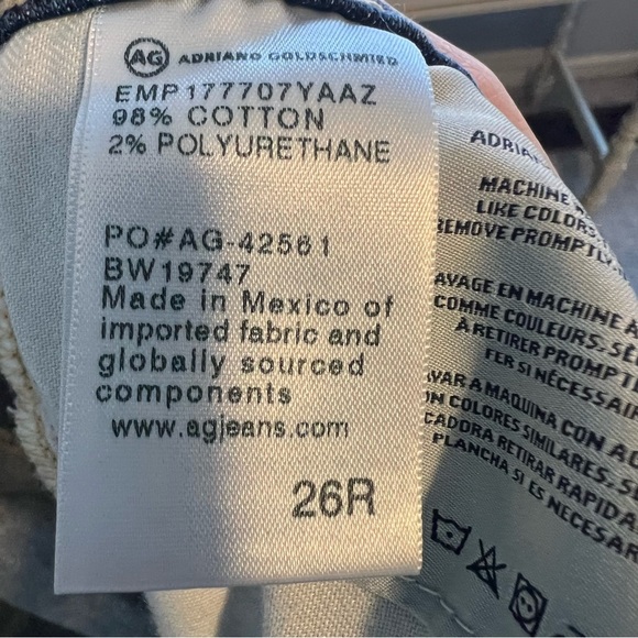 AG Womens High Rise Skinny Ankle Jeans Denim Dark Wash Sz 26 - Picture 12 of 12